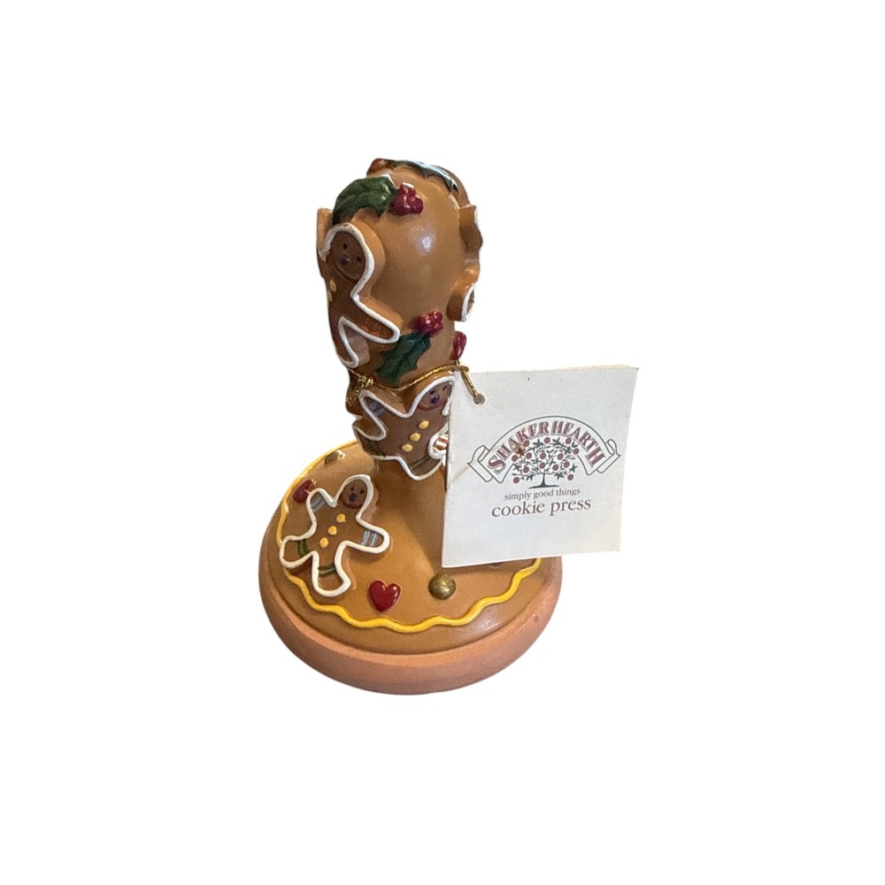 Shaker Hearth Gingerbread Man Terracotta Cookie Press Holiday Baking Stamp NWT